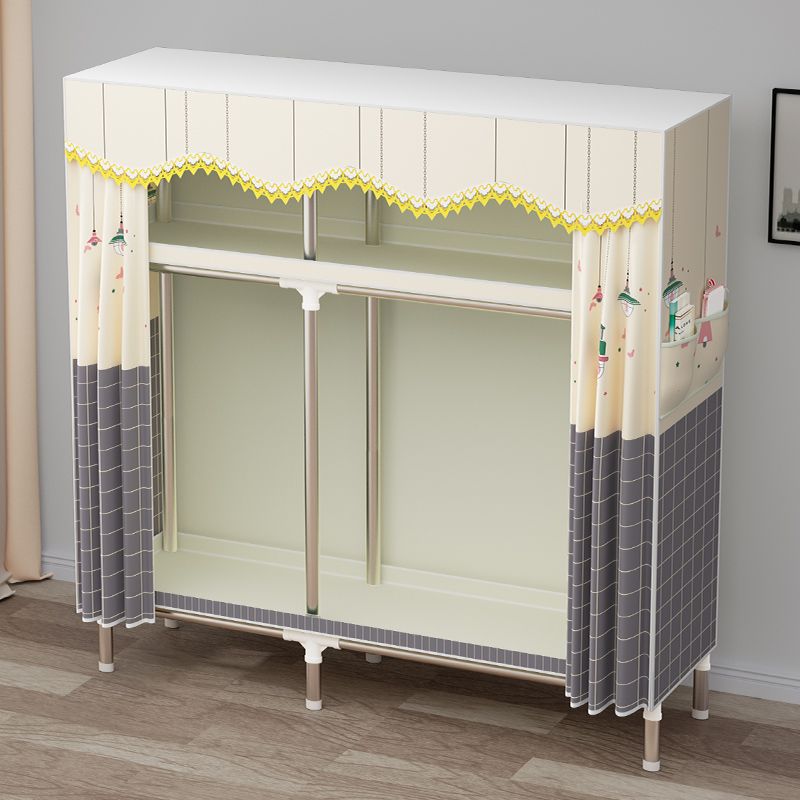 2023 Simple Wardrobe Rental Home Bedroom Reinforced Thickened Steel Pipe Strong and Durable Assembled Cloth Ouyue