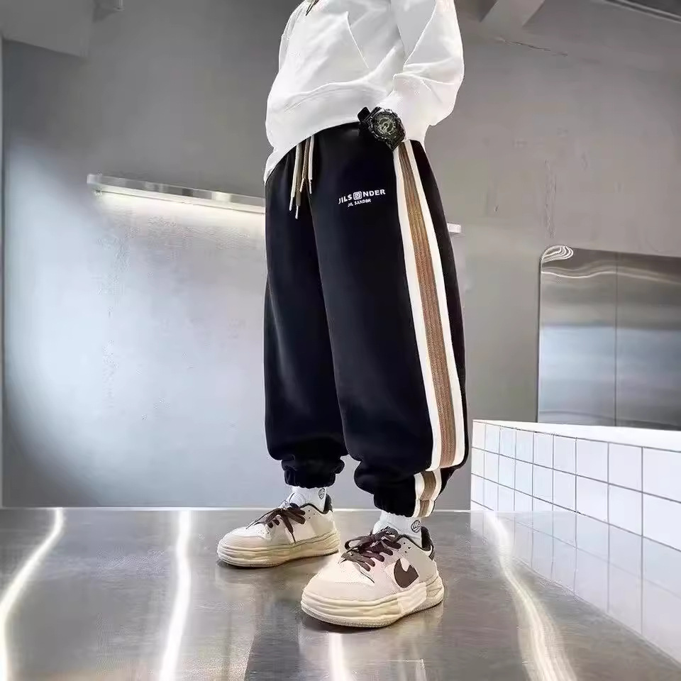 Boys' Pants Thin Spring and Autumn 2024 New Mid-Big Children's Autumn Pants Spring Children's Sports Korean Fashion