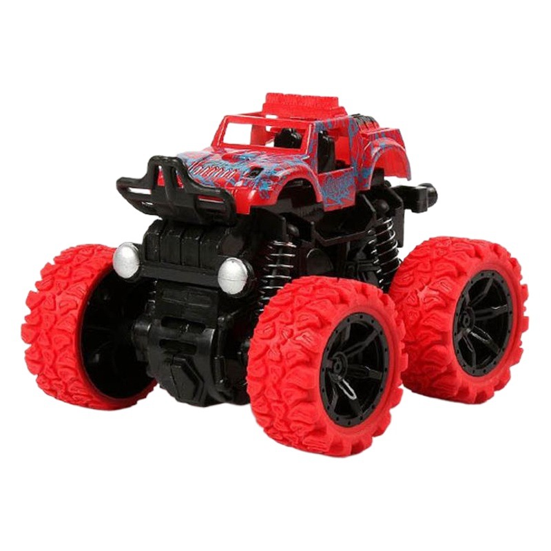 Inertial off-road vehicle Children's drop-resistant toy boys and girls model car rotating rolling stunt car stall gift wholesale