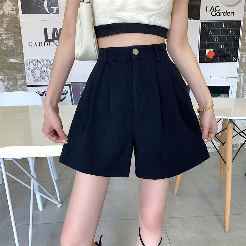 Casual Pants Outerwear 2025 Summer Petite Shorts Women New 150cm High-Waisted A-Line Pants Wide-Leg Pants Cargo Pants