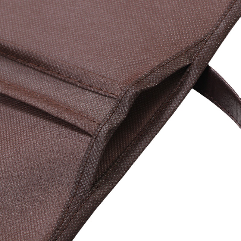 Picture of Brown vintage non-woven suit bag hanging clothes dustproof zipper clothing wedding dress storage bag can be printed LOGO wholesale