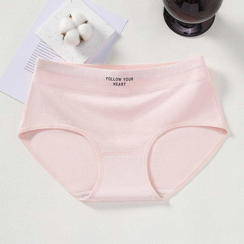 Picture of Pure Cotton 10A Antibacterial Women's Underwear Pure Cotton Mid-Waist Underwear Pure Cotton Women's Mid-Waist Cotton Crotch Underwear Women's Wholesale