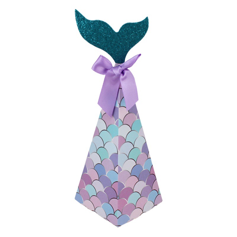 Mermaid Birthday Party Candy Box Children's Birthday Gift Paper Packaging Box Festival Wedding Candy Box