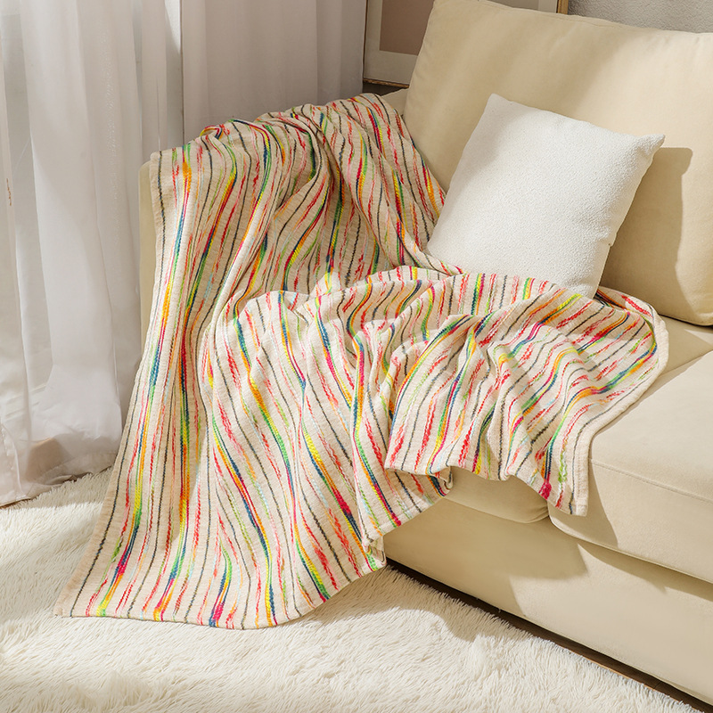 Bohemian Sofa Cover Blanket Bohemian Acrylic Nap Blanket Winter Decoration Small Blanket Bed End Blanket