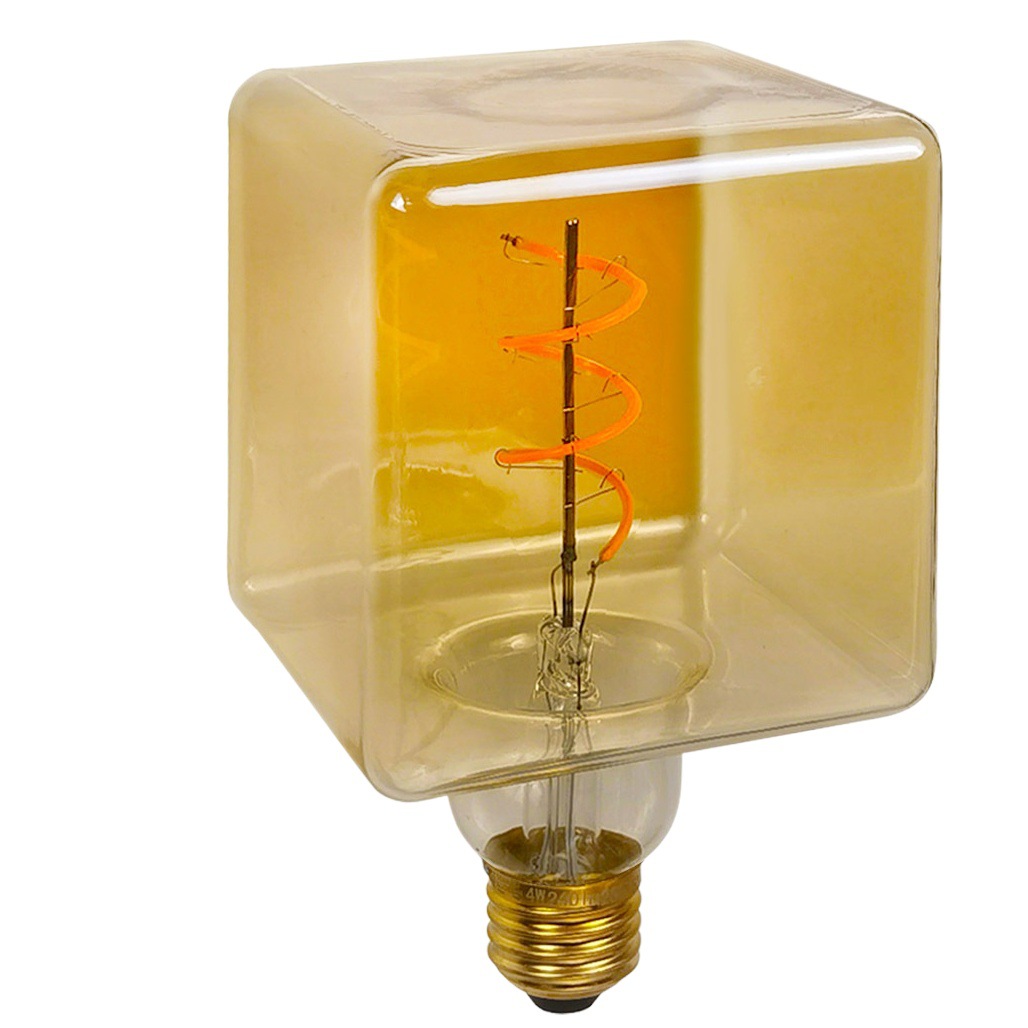 Retro Edison Led Ice Cube Creative Light Bulb Nostalgic Warm Light Decoration Lighting Soft Filament Special-Shaped Lamp Chandelier