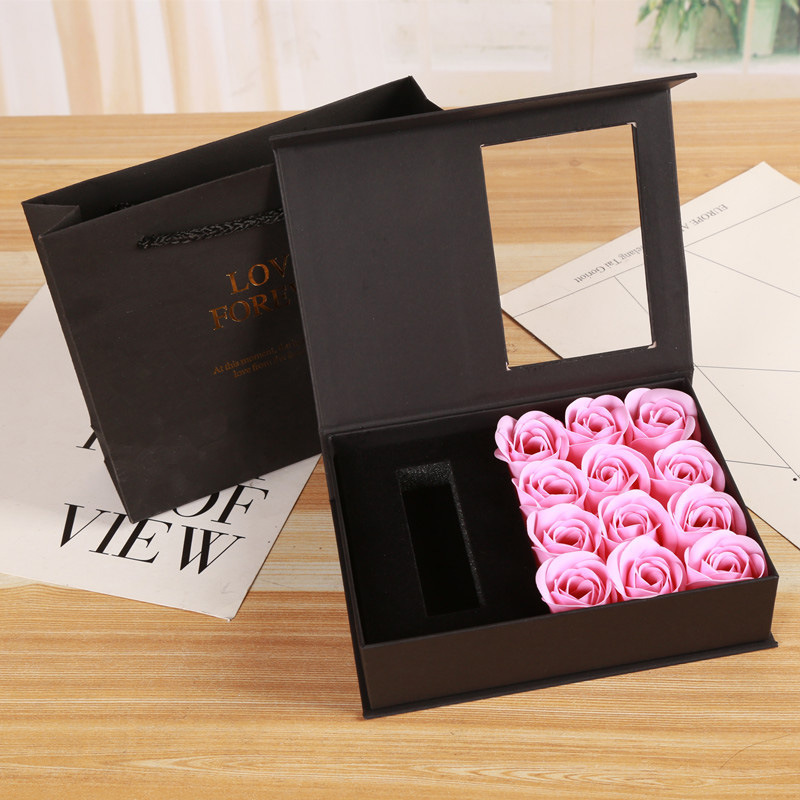 Picture of Flip-Top Soap Eternal Rose Lipstick Gift Box Creative Teacher's Day Gift Rectangular Ready-Made Packaging