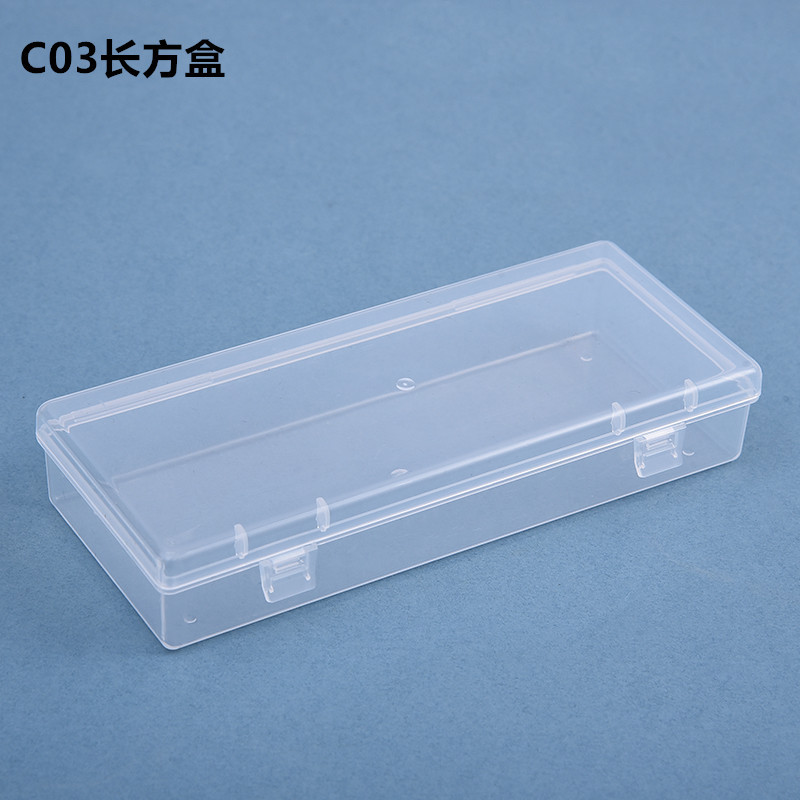 PP Transparent Plastic Empty Box with Lid Digital Components Tool Storage Box Rectangular Stationery Hardware Tool Packaging Box