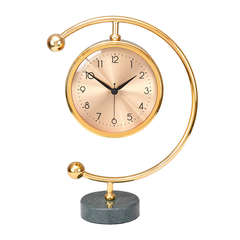 Light Luxury Fashion Creative Desk Clock Modern Distinctive Desk Clock Living Room Quiet Desktop Clock Home Decoration Vertical Clock Time Clock