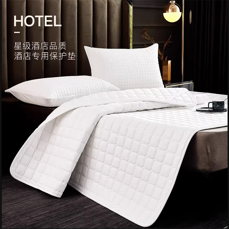Picture of Hotel mattress protective pad hotel linen bedding thickened non-slip dirty cushion mattress factory wholesale