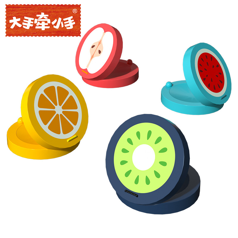 Cartoon wooden lotus wood soundboard children's cute fruit pattern soundboard kindergarten gift educational nostalgic toy