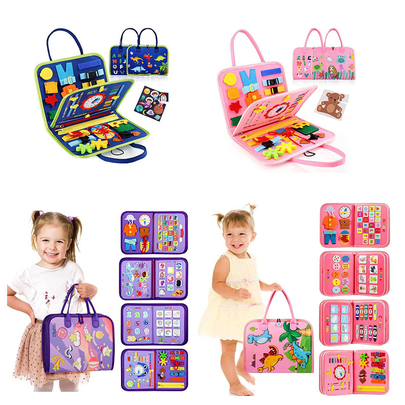 Picture of Cross-border foreign trade felt learning board Montessori early education board busy board children's quiet book cloth book in stock wholesale factory