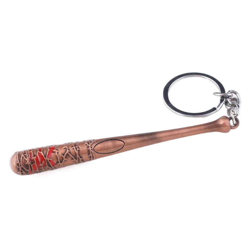 The Walking Dead Negan baseball bat Lucille baseball bat two-color keychain