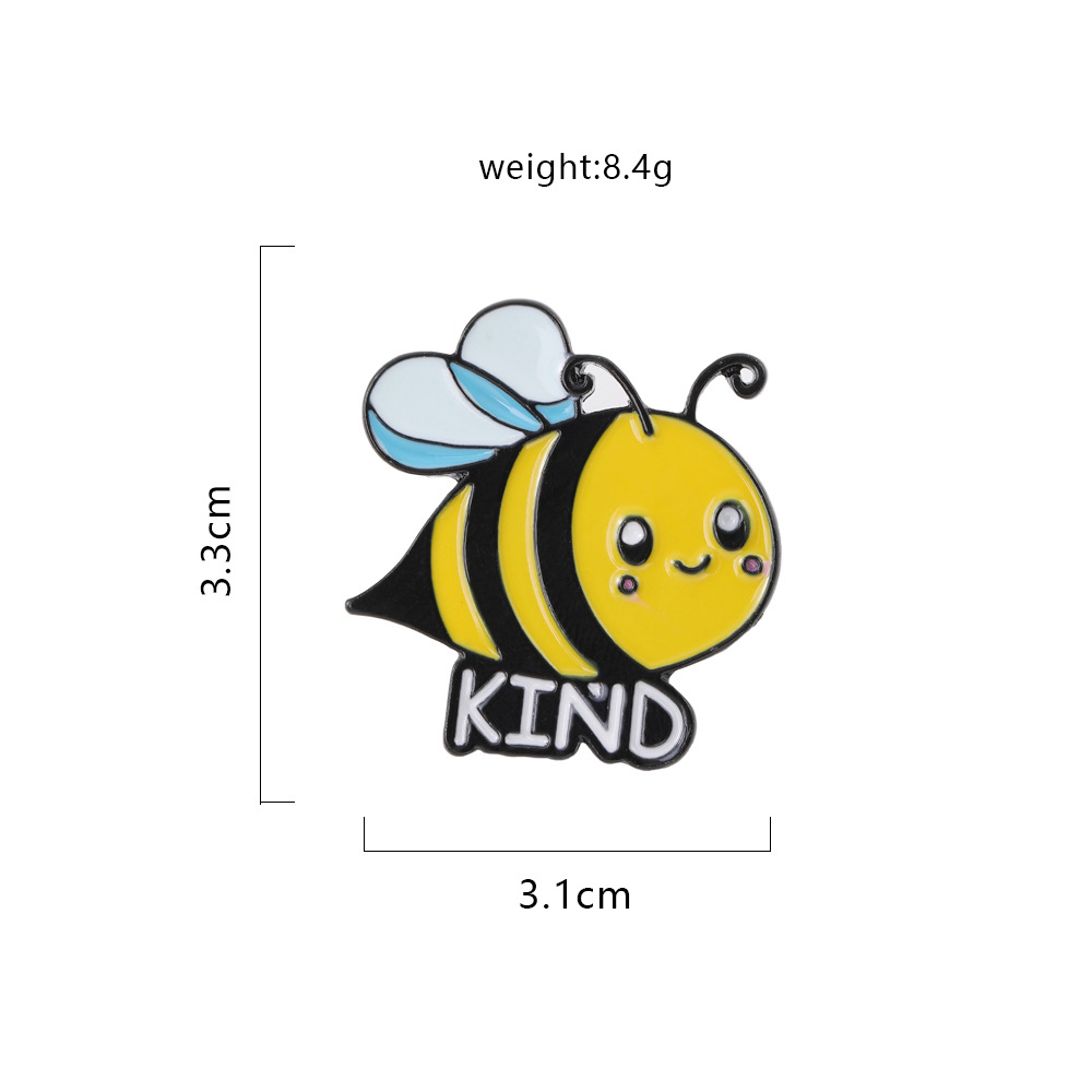 Picture of Cartoon Cute Student Brooch Backpack Collar Sloth Bread Hedgehog Elephant Badge Enamel Animal Pin