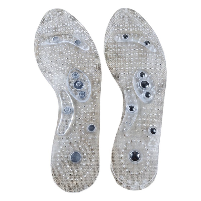 Transparent Magnetic Insoles for Men and Women Foot Sports Breathable Health Care 8 Magnetic Massage Silicone Insoles