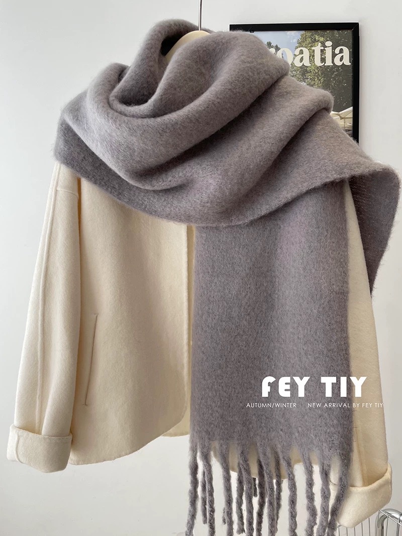 Picture of Cross-border solid color new imitation cashmere scarf women's autumn and winter thickened warm shawl solid color student scarf men's wholesale