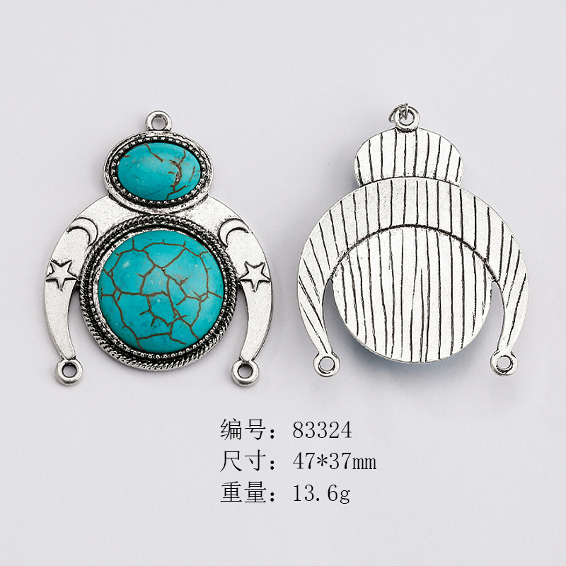 Picture of Cross-border Hot Selling European and American Style Vintage Native American Neajo Pine Stone Jewelry Accessories Imitation diy Pendant