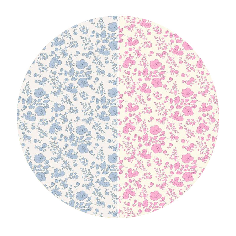 Picture of Chinese-Style Small Rose Flower 40-Count Pure Cotton Digital Printed Fabric, Pure Cotton Children's Clothing Fabric, Mosquito-Proof Pants Printed Fabric