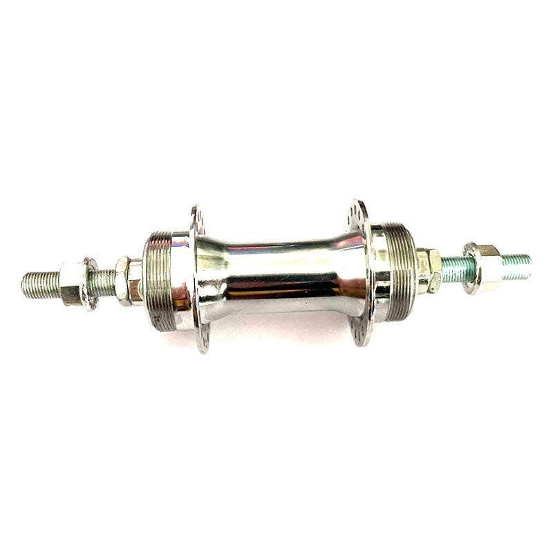 Mountain Bike Bicycle 28/36 Hole Front Axle Leather Rear Axle Leather Disc Brake Front and Rear Hub Wheel Conjoined Flying Axle with Fly