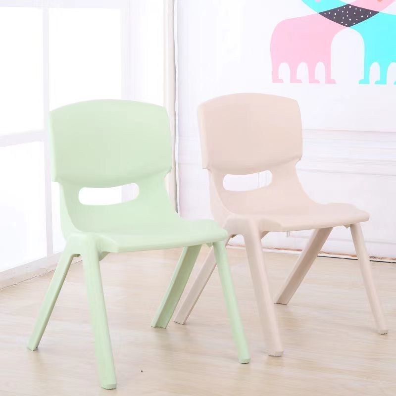 Picture of Enlarged and thickened children's backrest chair, kindergarten bench, adult can sit on plastic small chair, baby chair is non-slip and resistant to falls