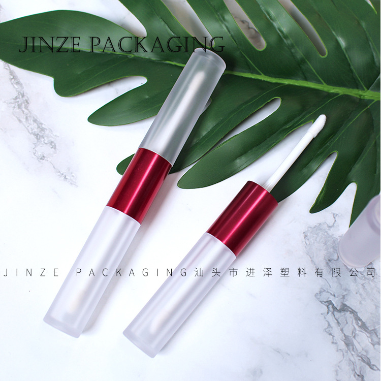 JINZE new transparent lip glaze tube double head concealer tube makeup bag material