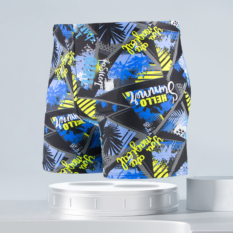 Picture of New boxer swimming trunks men's fashion printing casual quick-drying Hot Spring Holiday Beach swimming pool swimming trunks