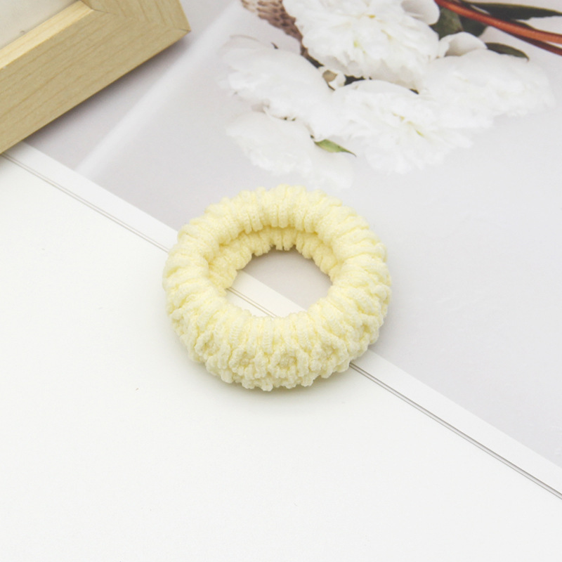 Picture of THICK THICK high elastic towel ring color seamless hair ring ponytail hair rope hair rope does not hurt hair rubber band for women
