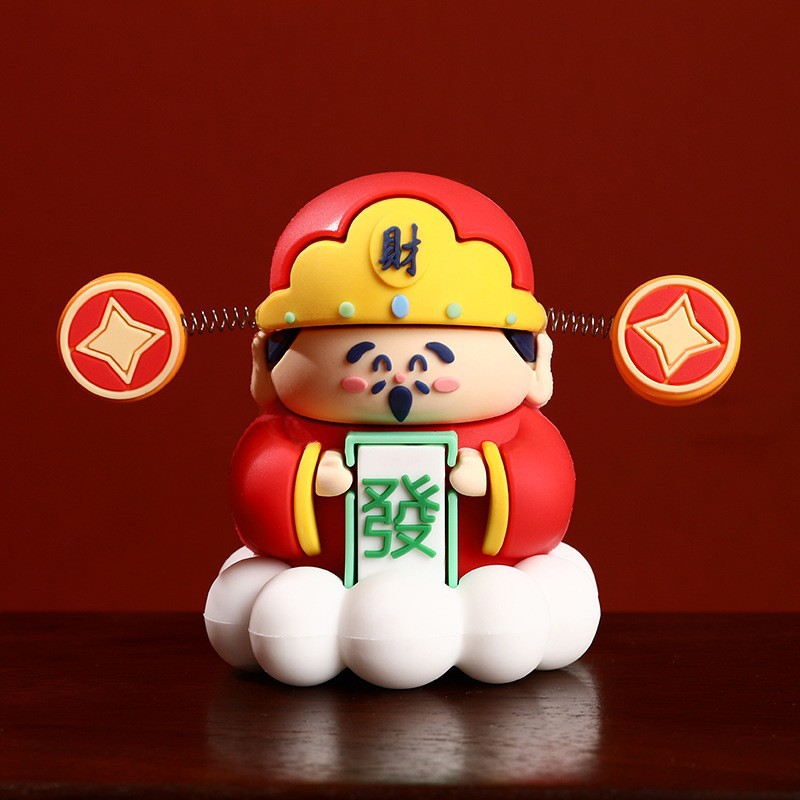 Picture of Little God of Wealth New Year Desktop Lucky Decorations Office Good Work Station Car Car Ornaments Wholesale