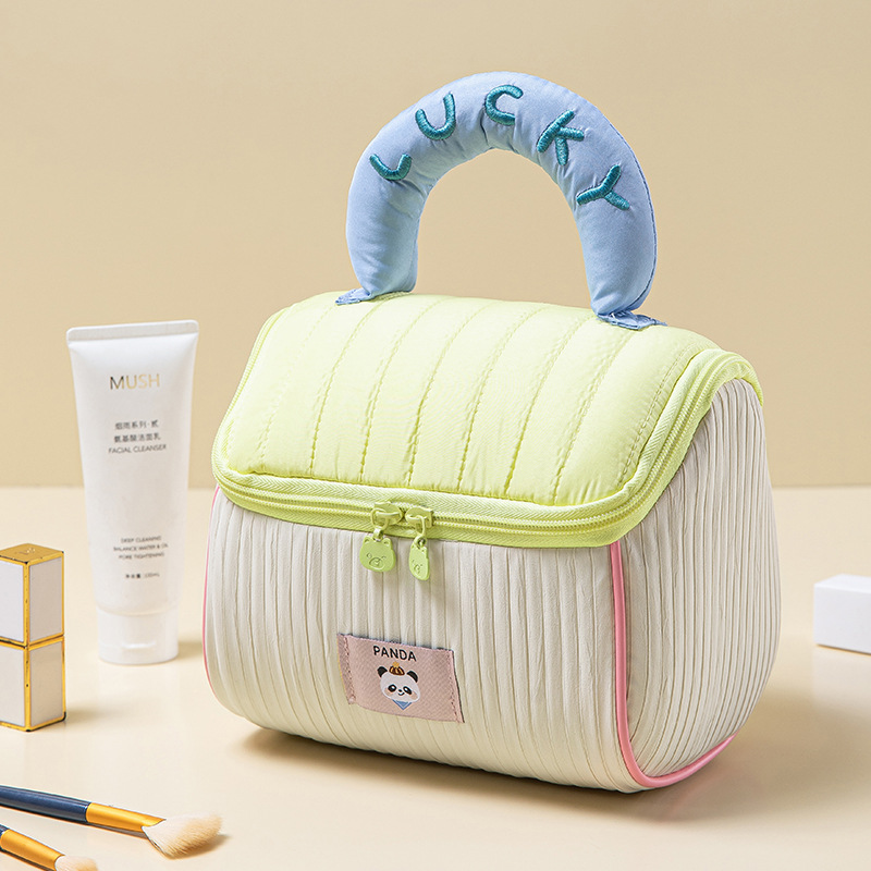 Picture of Cute House Makeup Bag Large Capacity Cabin Wash Bag Portable Portable Storage Bag Soft Cute Girl's Storage Bag