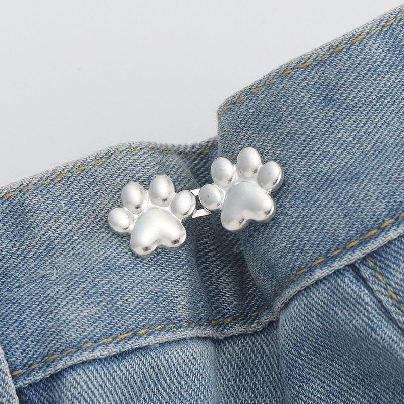 Picture of Chinese Knot Waist Buckle Pair Buckle Flat Bottom Removable Nail-free Seam-free Button Girl's Trouser Skirt Waist Size Change Artifact