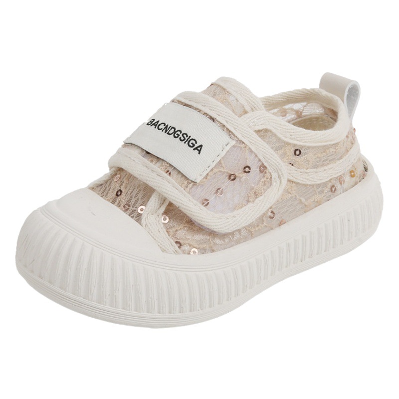 Spring and Summer Baby Toddler Shoes Breathable Mesh Soft Sole Shoes 1-2--3 Years Old Sequined Casual Shoes for Boys and Girls