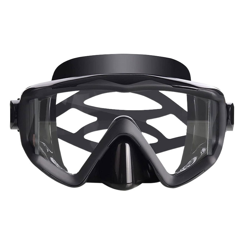 Cross-border exclusive three-sided panoramic diving goggles wholesale free diving snorkeling swimming goggles HD nose protection swimming equipment