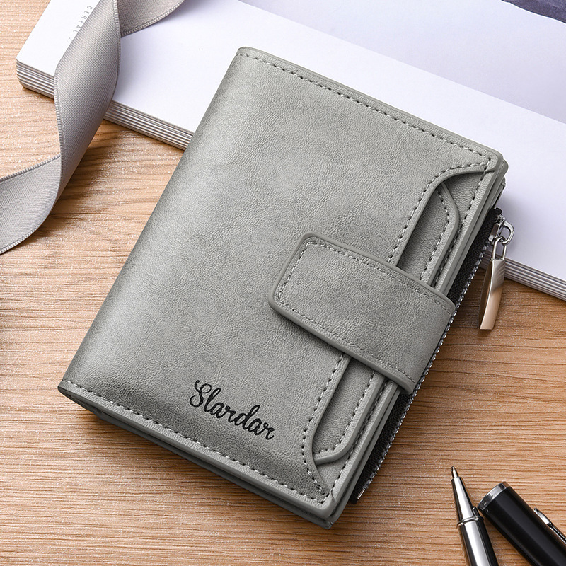Men's Wallet Short Youth K-Style Vertical Multi-Functional Wallet Creative Stylish Student Multi-Card Slot Wallet 70% off