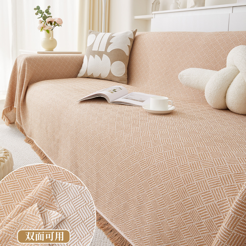 Picture of Nordic Ins Style Sofa Towel Full-cover Cloth One-piece Sofa Cushion Camping Blanket Full-cover Universal Cover Towel Sofa Cover