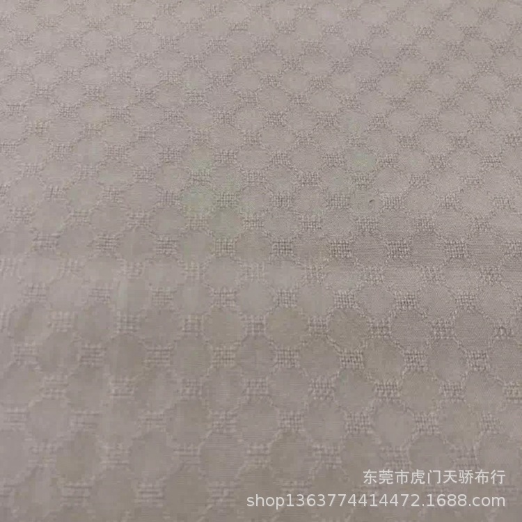 Spring and summer New woven rayon sand cloth geometric jacquard hexagonal Plaid jacquard dress shirt fabric