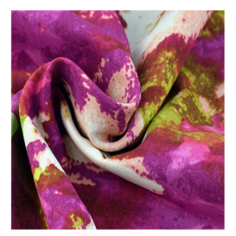 Cotton four-sided elastic twill print fabric 96% cotton 4% spandex casual fashion clothing fabric