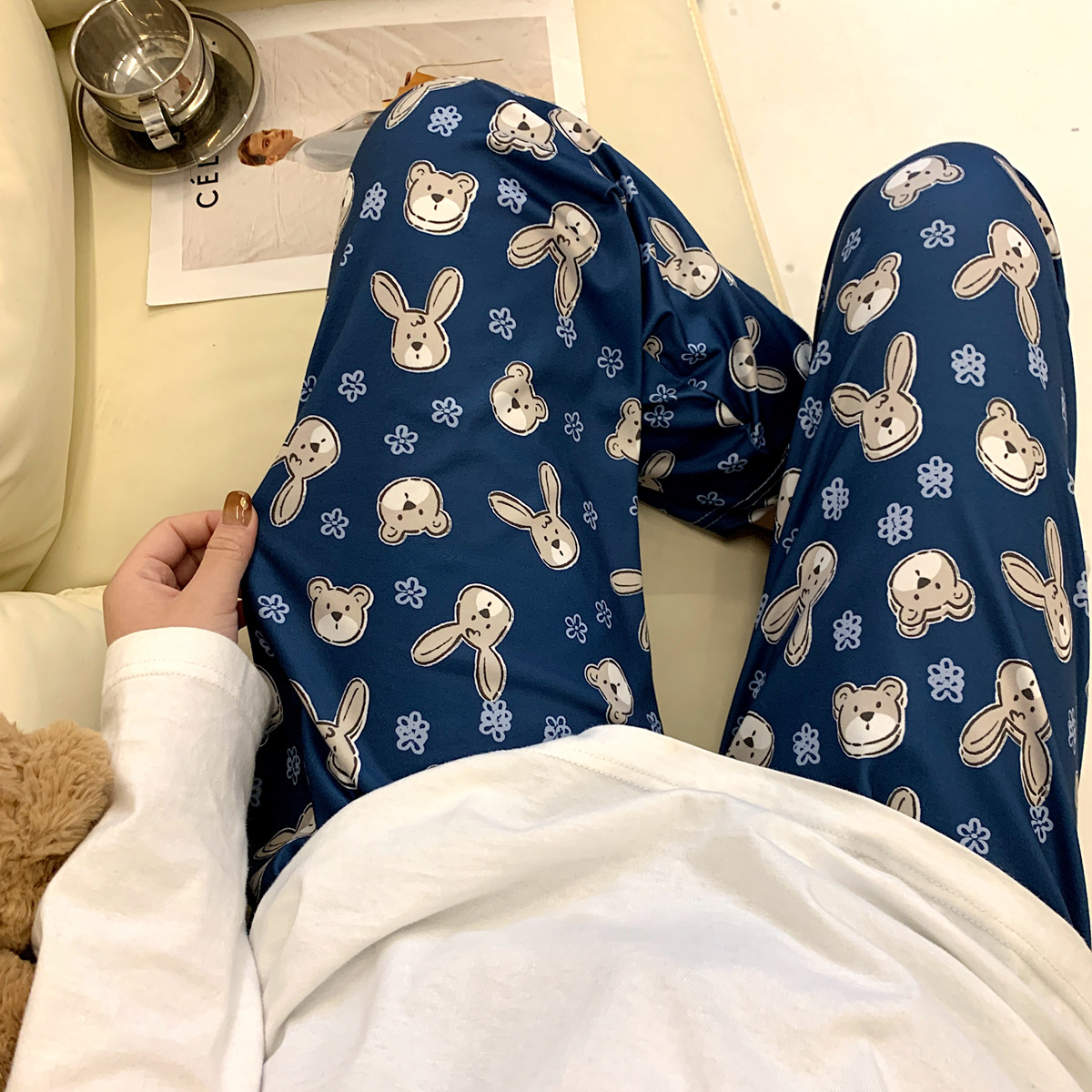 Picture of Home Pants Pajamas Women's Thin Spring and Autumn Loosen Pants Trousers Can Wear Casual Comfortable Japanese Star Walking Pants Women