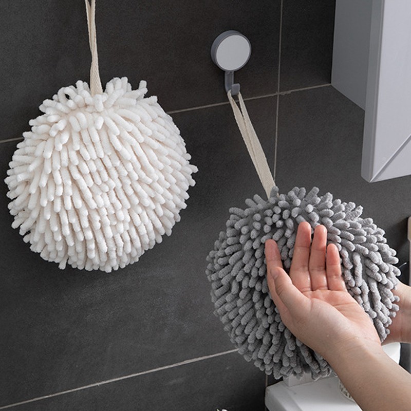 Chenille wipe handball large hanging kitchen bathroom quick-drying towel kitchen Nordic cute wipe handkerchief wholesale