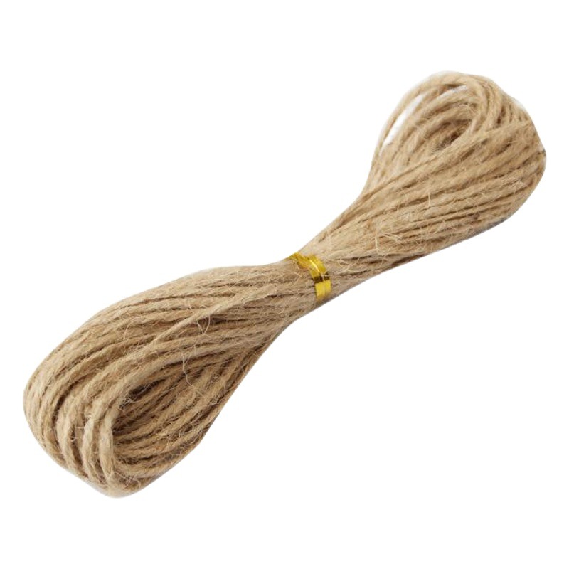 2MM Jute rope hand woven DIY 3 strands of hemp rope tag thin cotton rope 10 meters hemp rope factory outlet