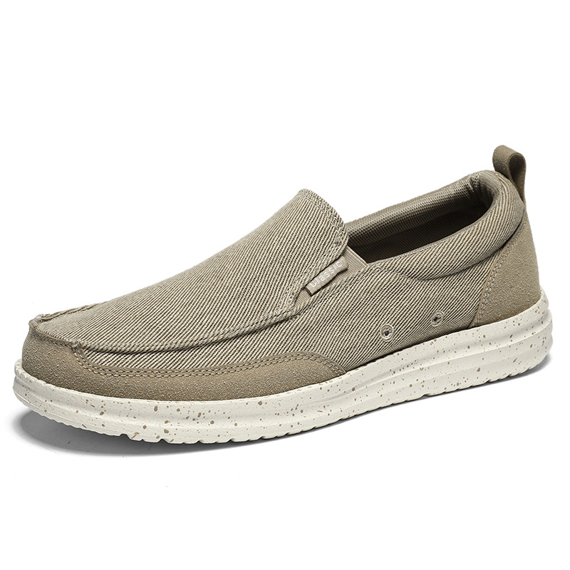 New Large Size Canvas Loafers Spring and Summer Casual Cloth Shoes Cross-Border Amazon Best-Selling Ultra-Light Slip-On Men's Shoes in Stock