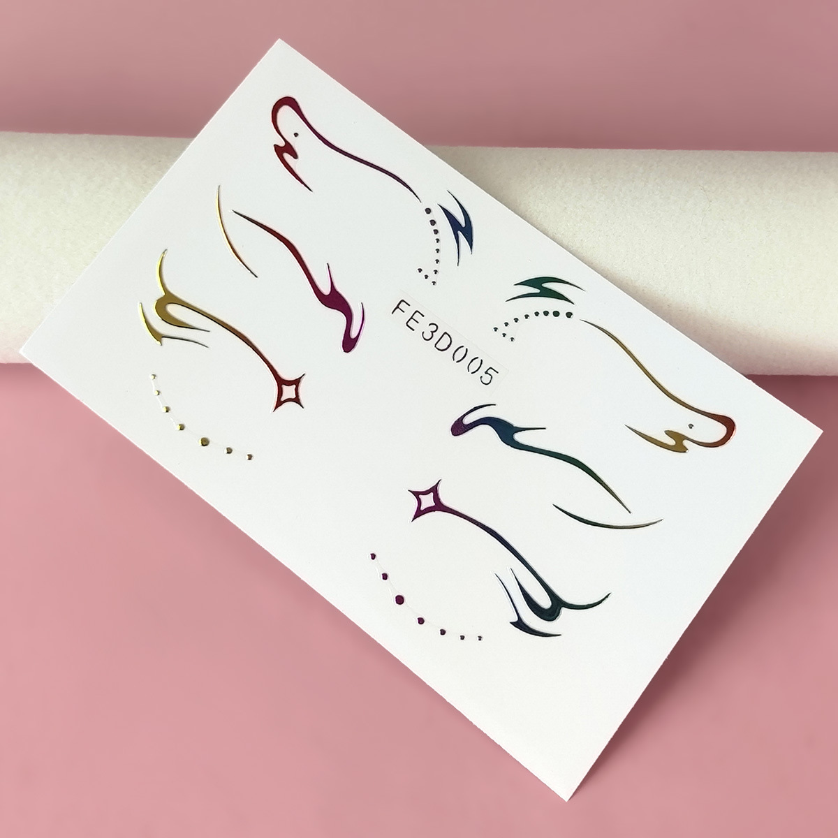 Picture of European and American laser eyeliner stickers 3D relief butterfly eye makeup makeup stickers stage performance tattoo stickers