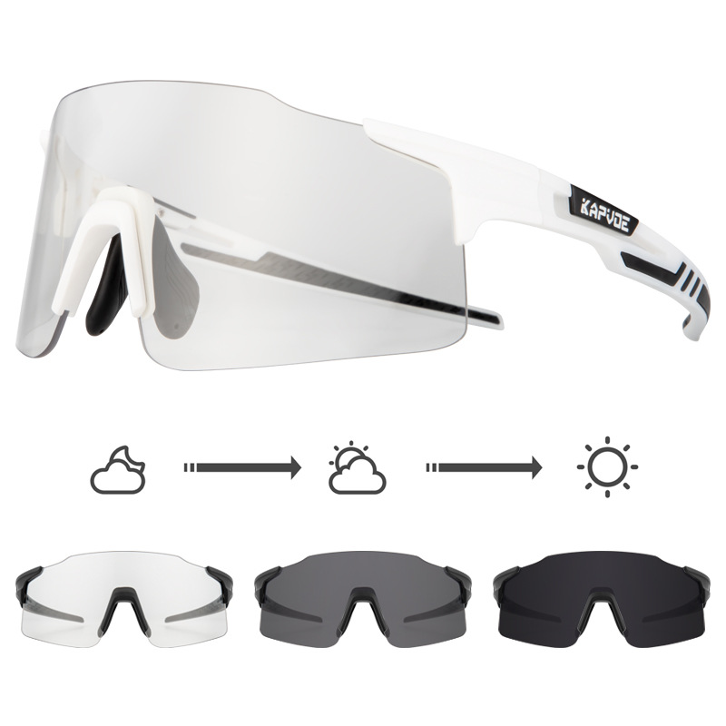 Picture of kapvoe color changing riding glasses myopia men and women running outdoor sports windproof goggles bicycle accessories
