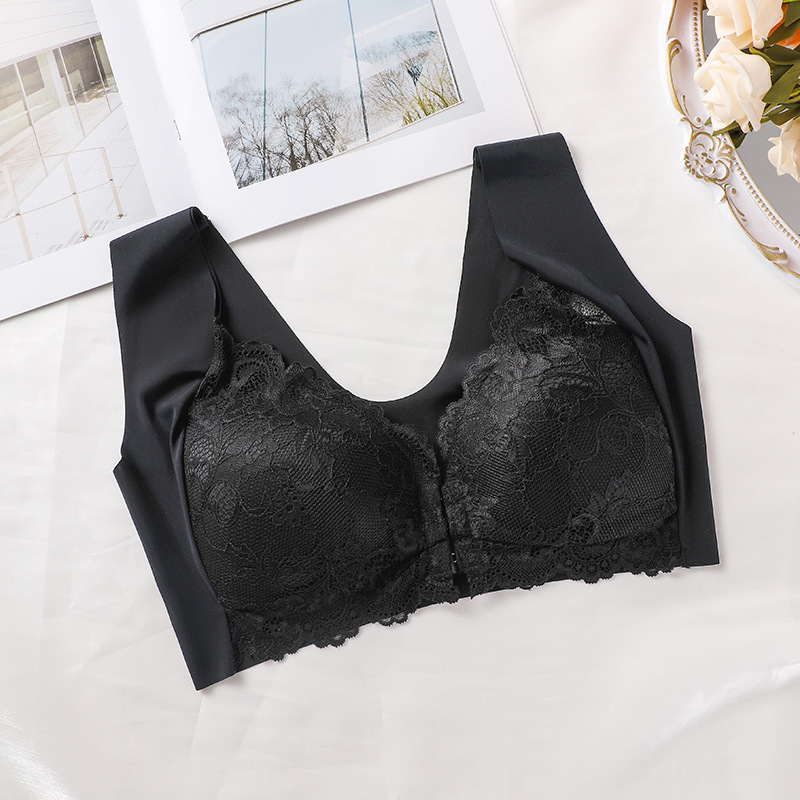 Picture of TEMU Explosions European and American Cross-border plus size Gather Front Buckle Bra Fixed Cup Lace Vest Bra Ladies