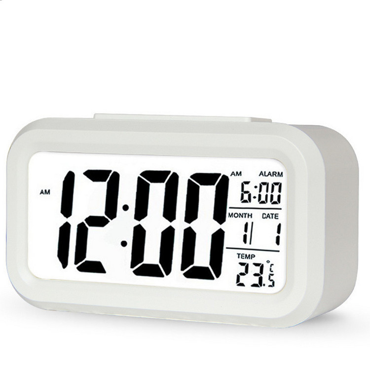 Picture of Smart clock creative alarm clock super large screen ultra-quiet LED electronic clock light induction luminous clock with temperature