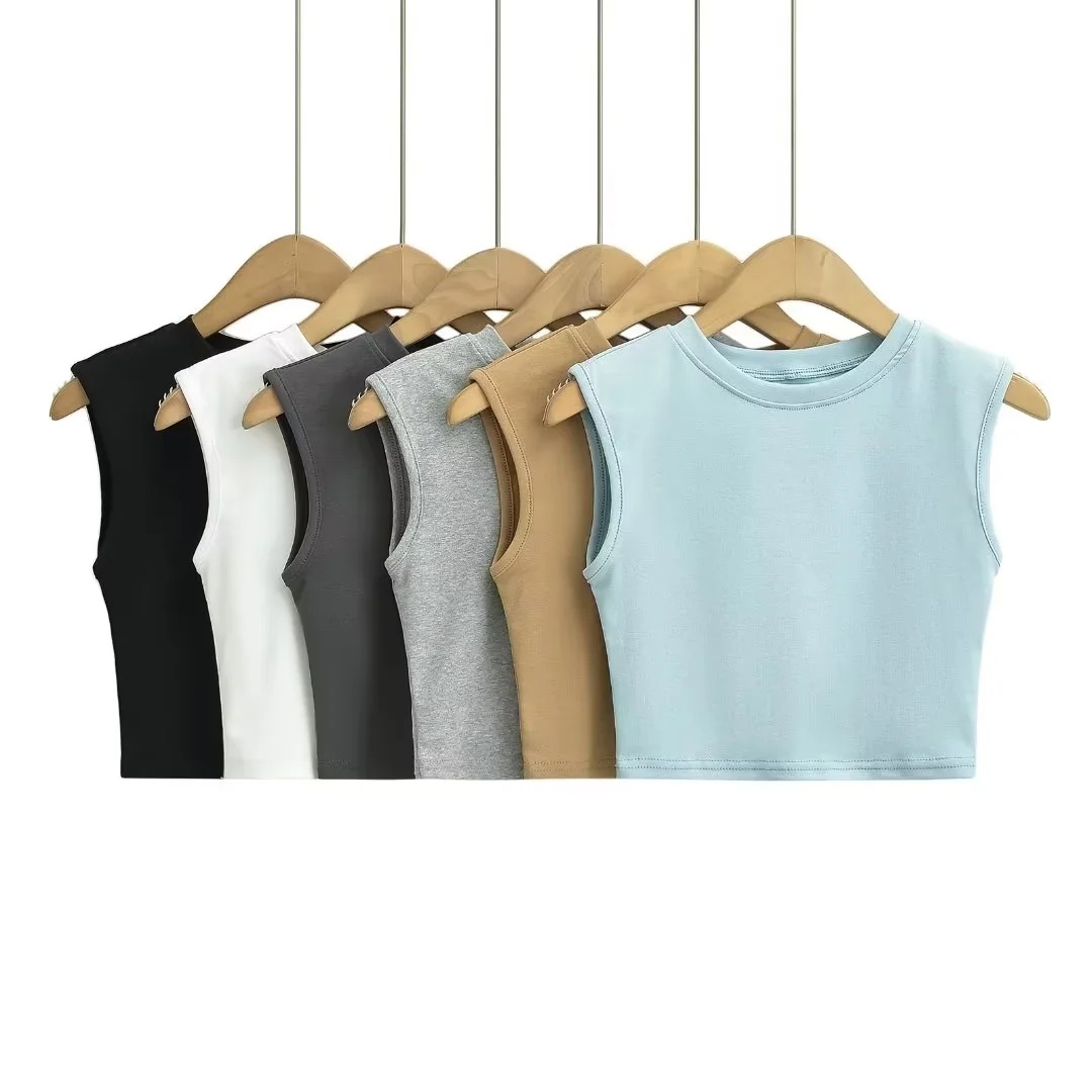 French Niche Spice Girls Outer Wear Camisole Women's 2024 Summer New Slim-fit Short Sleeveless Base Top