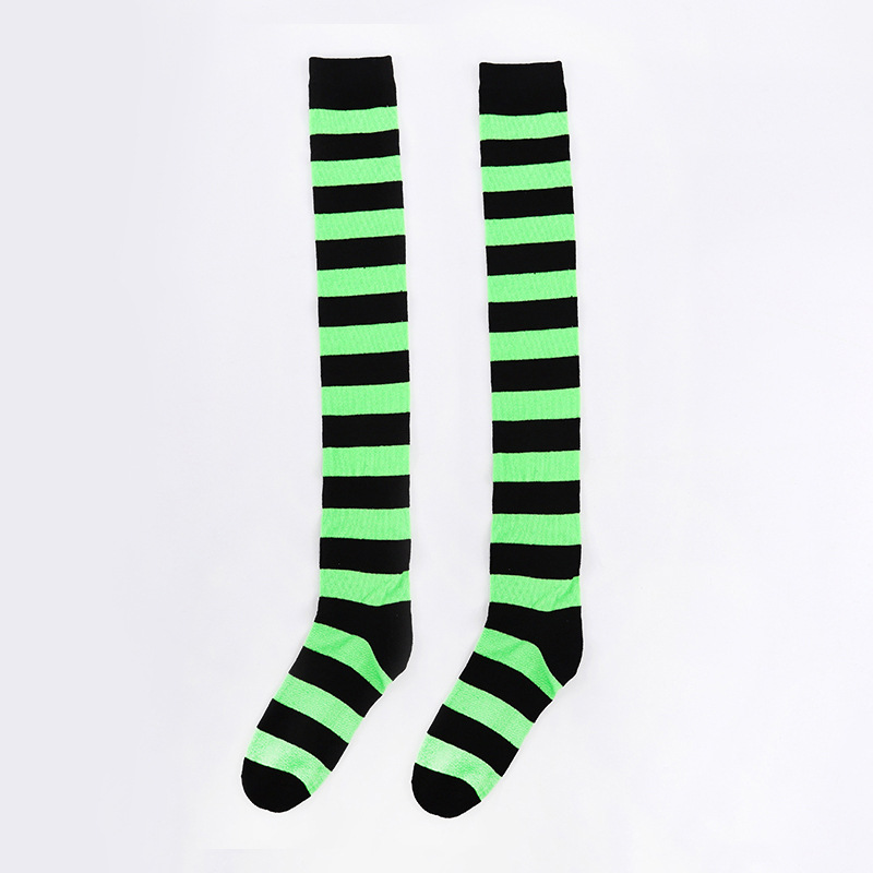 Picture of Spring Japanese Women's Socks All-match Striped Long Socks cosplay Anime Over-the-Knee Socks