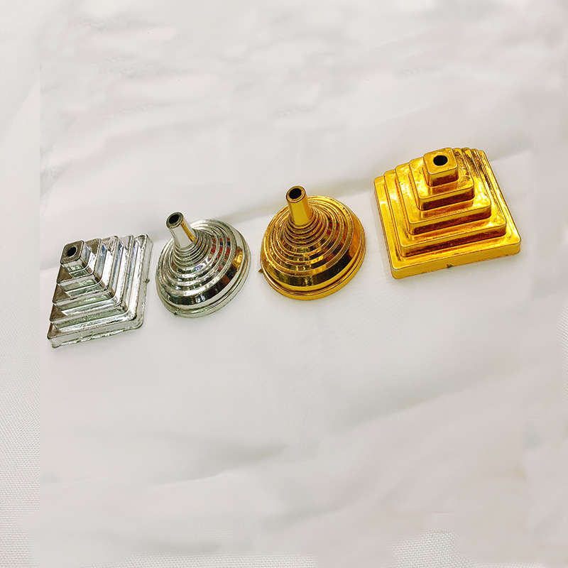 Cross-Border Supply Manufacturer Office Decoration Square Round Gold and Silver Table Flag Holder Plastic Electroplated Flag Base