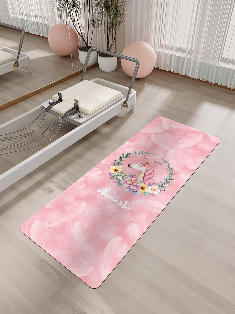 Picture of [Source Factory] Ultra-thin suede printing yoga mat rubber yoga mat foldable 1.5mm thick 5mm