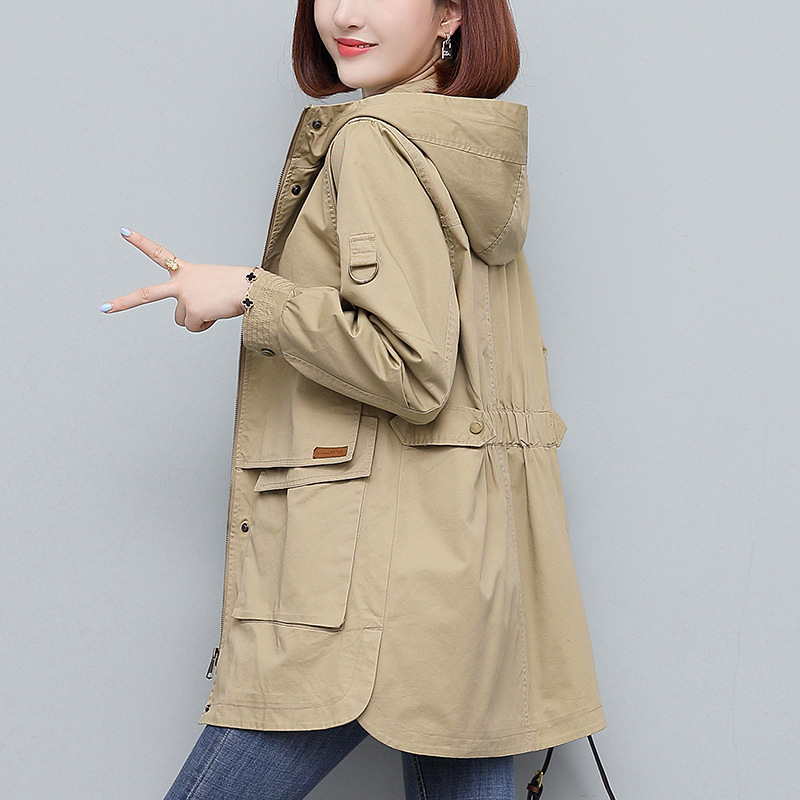 Picture of Windbreaker women's long small 2024 popular this year spring new loose casual women's spring and autumn coat tide