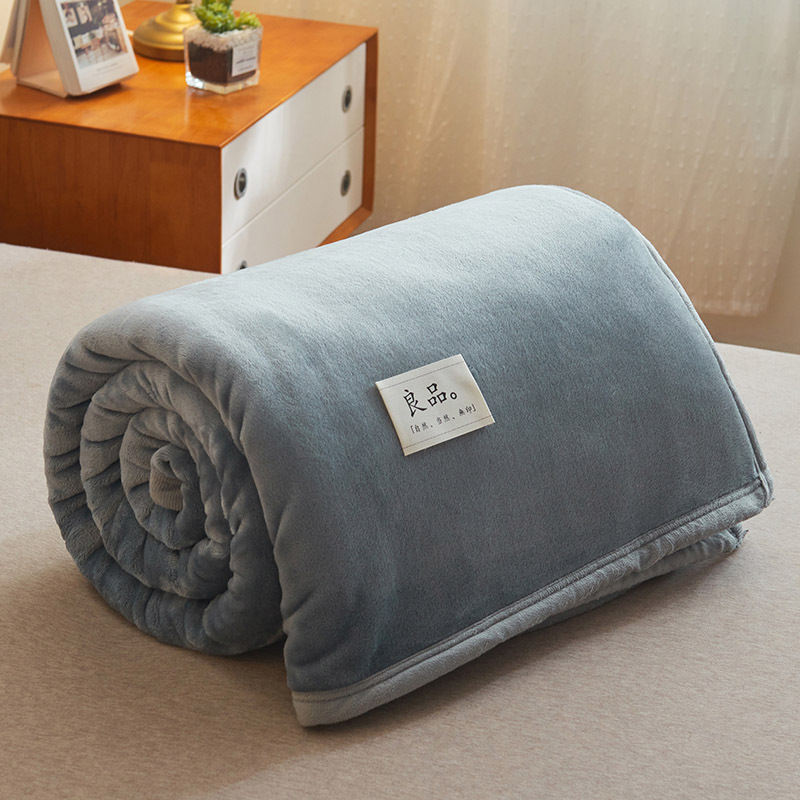 Picture of Muji Blanket Nap Blanket Flannel Blanket Blanket Coral Fleece Air-conditioning Blanket Winter Thickened Fleece Blanket Wholesale