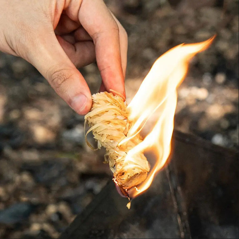 Picture of Barbecue Fire Ignition Artifact Outdoor Charcoal Fire Ignition Carbon Combustion Aid Camping Quick Ignition Ignition Block Waterproof Wax Wood Strip